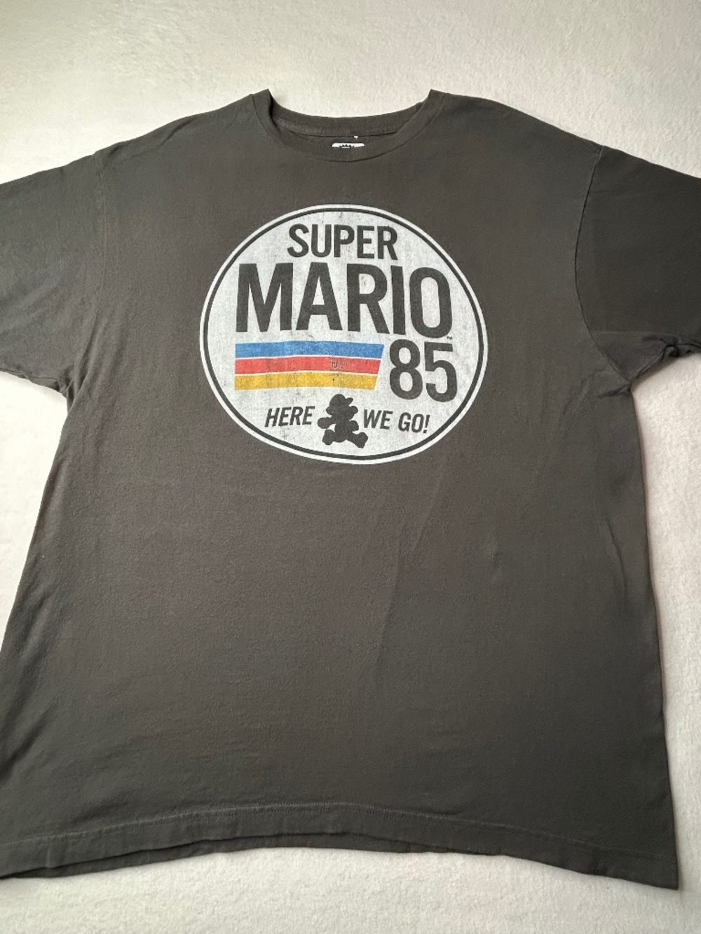 Nintendo retro Super Mario Brothers Cart 1985 Shirt Gray XL